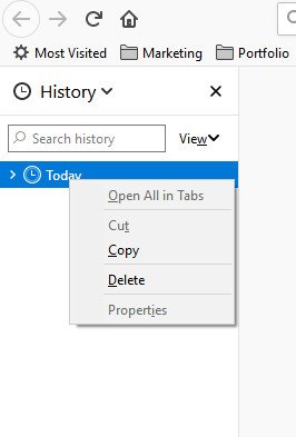 how to view deleted browsing history on firefox