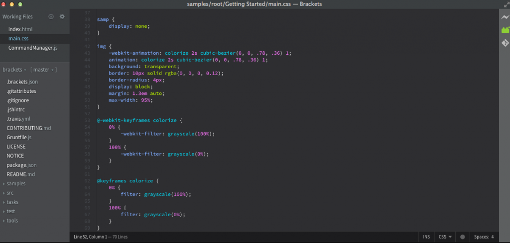 Brackets Text Editor for Programming