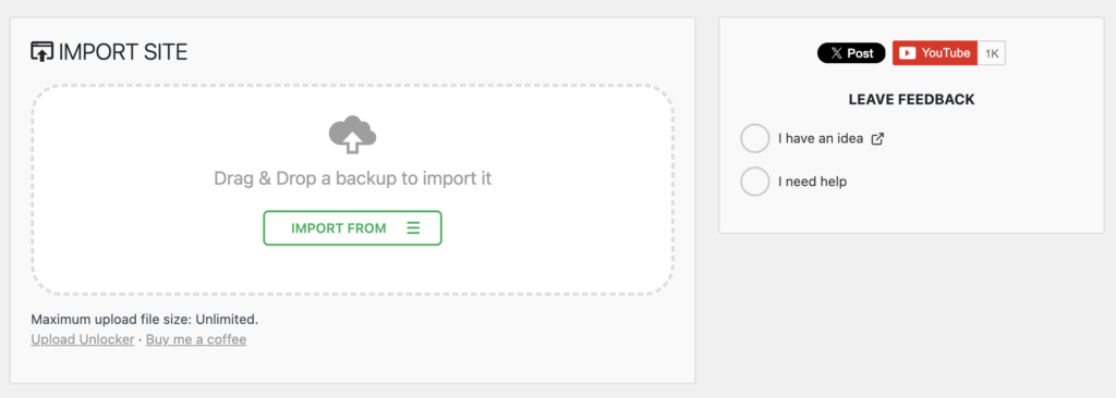 Upload Unlocker for All in All Migration